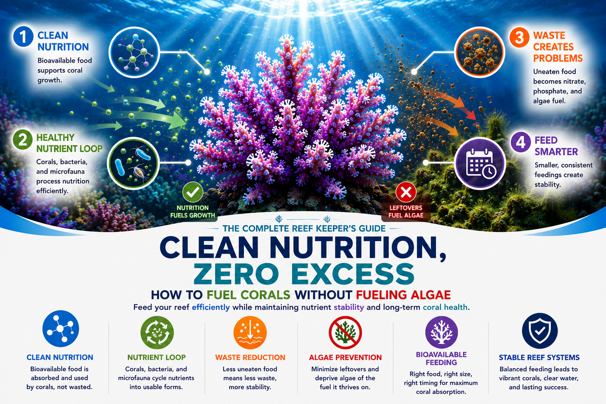Clean Nutrition, Zero Excess - How to Fuel Corals Without Fueling Algae